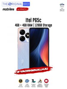 Itel P65c - 4GB RAM - 128GB Storage - PTA Approved - 12 Months Warranty - Blue - The Original Bro Mobiles - TOB42